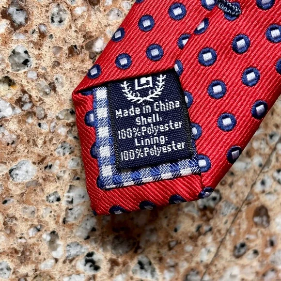 Chaps Ralph Lauren 100% silk men’s tie red - Picture 4 of 9